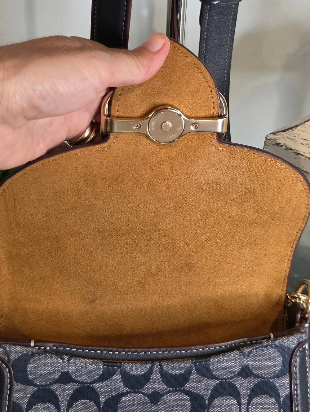 Coach Morgan Saddle Bag In Signature Chambray (Style CH143)